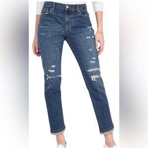 Mid-Rise Boyfriend Jeans - Distressed (NWOT)